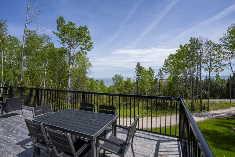 Terrace and view, summer