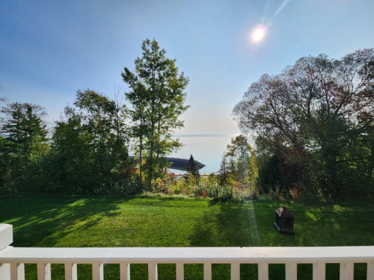 Land and river view