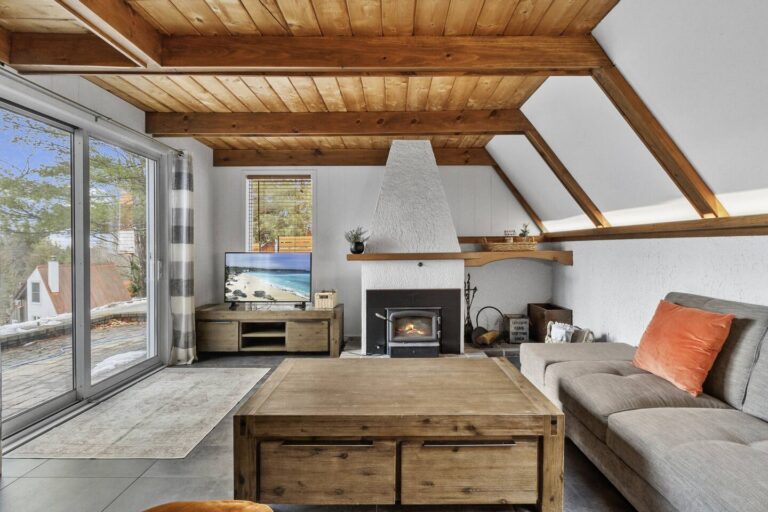 Living room (wood-burning fireplace)