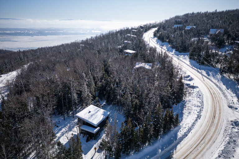 Outdoors, winter, drone 