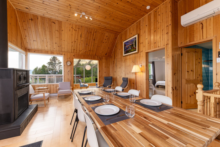 Dining room, living room