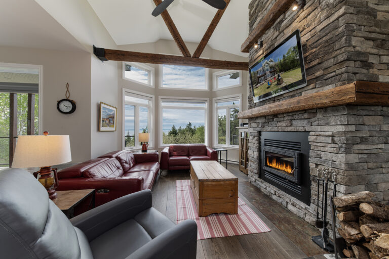 Living room and river view